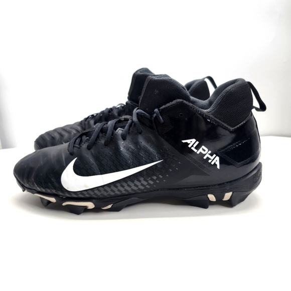 Nike Alpha Menace Shark 2 Football Cleats Mens 14 Shoes Black BV0146-001 - Picture 11 of 16